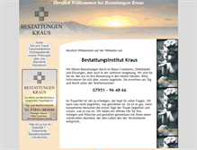 Tablet Screenshot of bestattungen-kraus.de